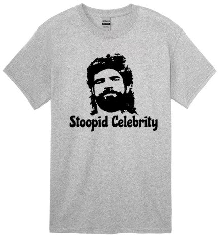 Stoopid Celebrity T Shirt Grey/Black